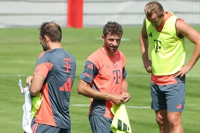 توماس مولر في تدريبات بايرن ميونخ